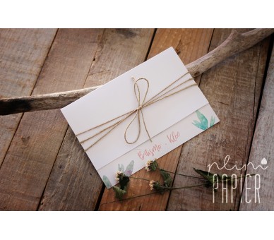 Convite floral com cordel - batismo, comunhão, aniversário, profissão de fé, crisma