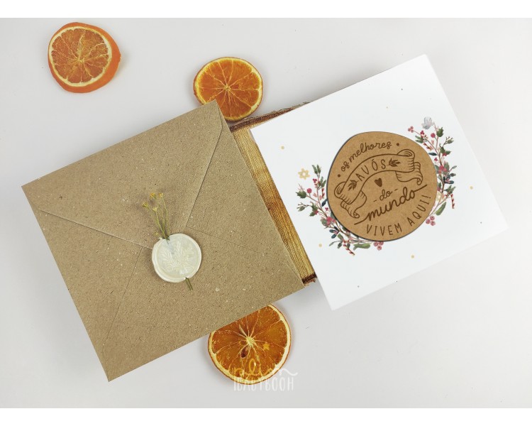 IMAN MDF avós + Envelope a fechar com lacre