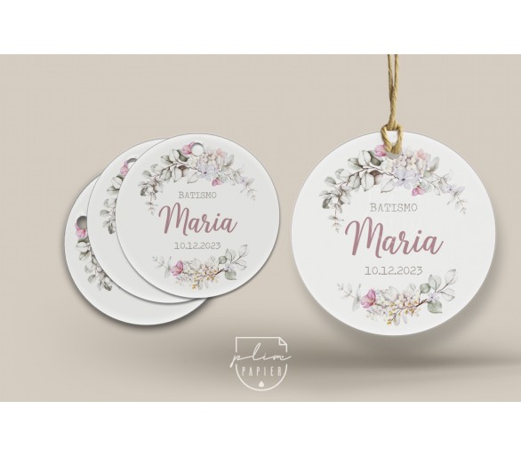 ETIQUETA PAPEL TEMA FLORAL