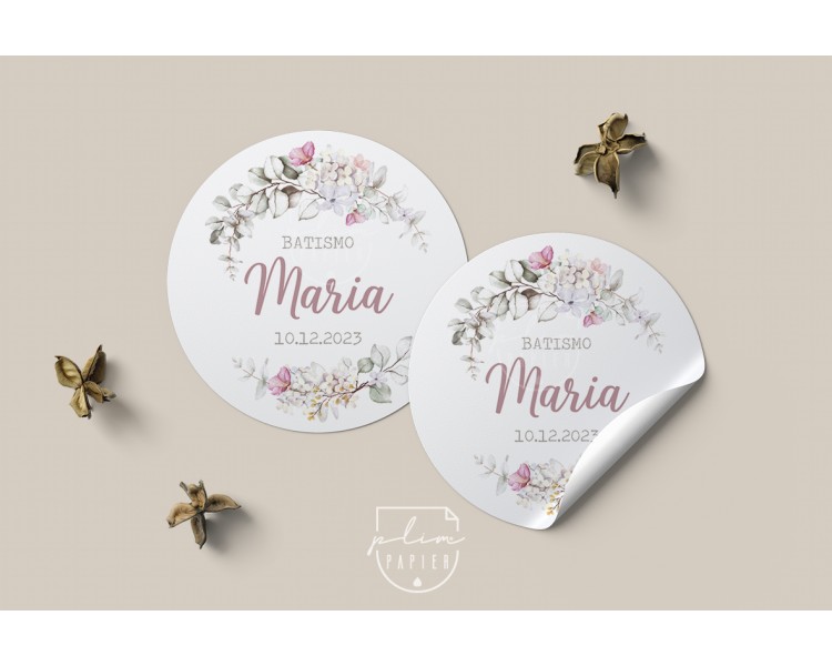 ETIQUETA AUTOCOLANTE motivo FLORAL