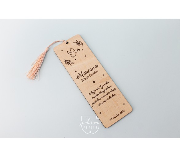 Marcador de página - pomba - oração à escolha - personalizado