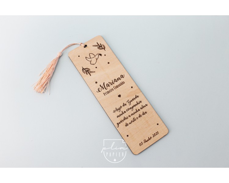 Marcador de página - pomba - oração à escolha - personalizado