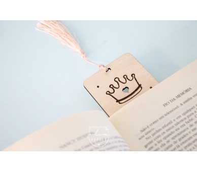 Marcador de página - coroa - oração à escolha - personalizado