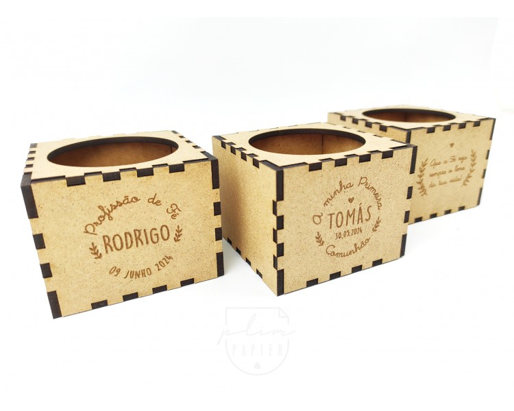 vaso personalizado para suculentas - lembranças de batismo, casamento, comunhão