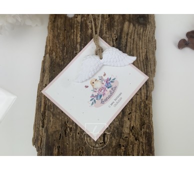 lembranças de batismo em gesso perfumado + saco de organza com etiqueta - batismo, comunhão, aniversário 