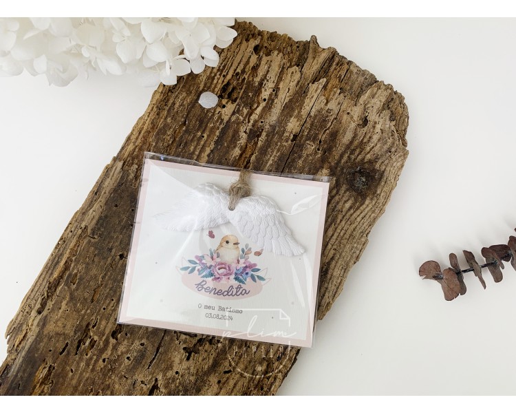 lembranças de batismo em gesso perfumado + saco de organza com etiqueta - batismo, comunhão, aniversário 