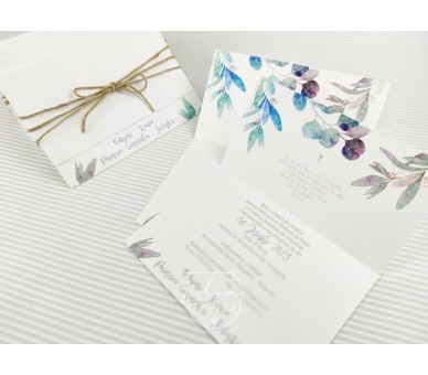 Convite floral com cordel - batismo, comunhão, aniversário, profissão de fé, crisma