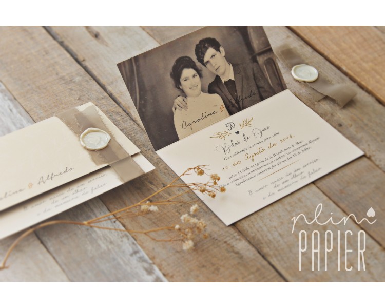 Convite Bodas de Ouro ou de prata