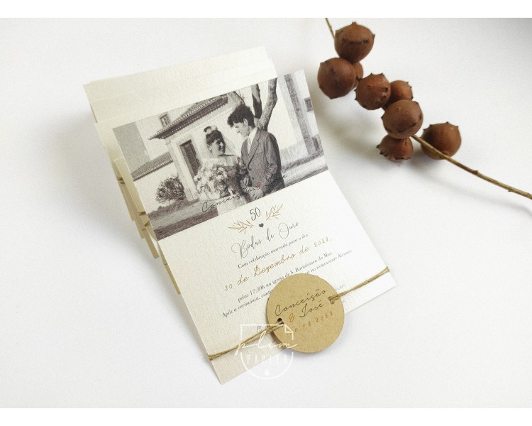 Convite Bodas de Ouro ou de prata