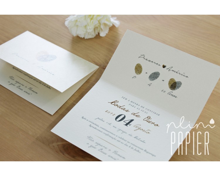 Convite Bodas de Ouro ou de prata