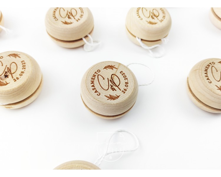 yo-yo personalizado - sugestão de lembrança para casamento, comunhão, batizado...