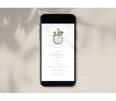 Convite DIGITAL com tema com tema O Pequeno Príncipe, o Principezinho - batismo, aniversário...