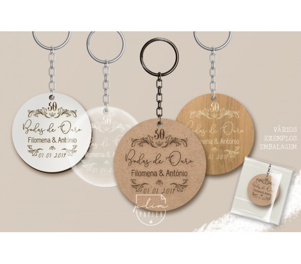Porta-chaves - lembrança pra bodas ou aniversário