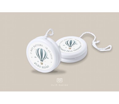 Yo-yo balão de ar quente PERSONALIZADO para qualquer evento - finalista, batismo, comunhão
