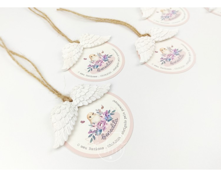 lembranças de batismo em gesso perfumado + etiqueta - batismo, comunhão, aniversário 