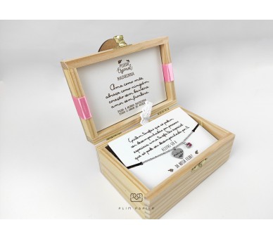 Convite mini placa + pulseira - madrinha