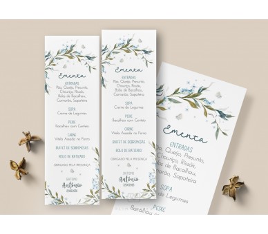 Ementa Sopro - Temática floral - Batismo, aniversário, Comunhão