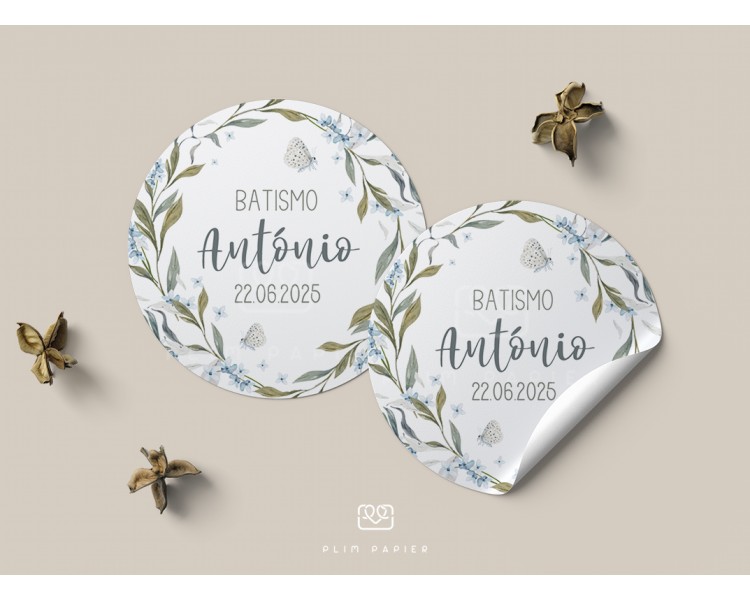 Etiqueta Autocolante Sopro - Temática floral
