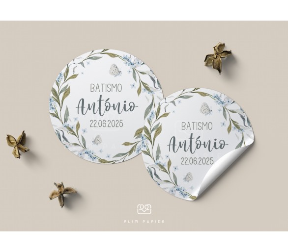 Etiqueta Autocolante Sopro - Temática floral