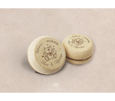 yo-yo personalizado - urso - sugestão de lembrança para casamento, comunhão, batizado...
