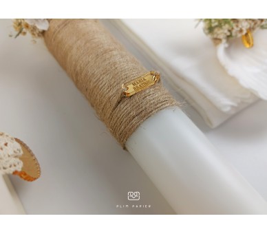 vários desenhos / Vela batismo decorada com flores secas + desenho e laço à escolha