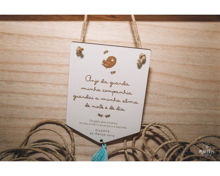 mini placa lembrança