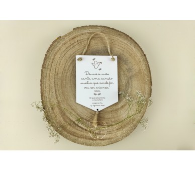 mini placa lembrança