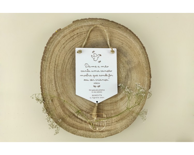 mini placa lembrança