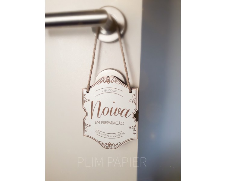 mini placa noiva em preparação - floral
