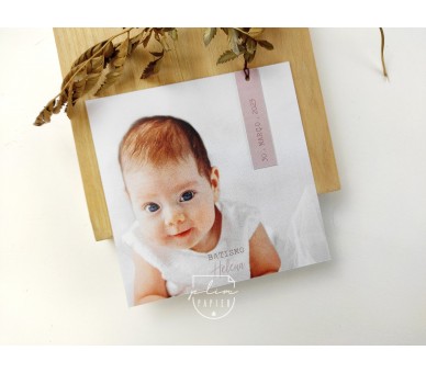 convite personalizado com fotografia - batismo comunhão