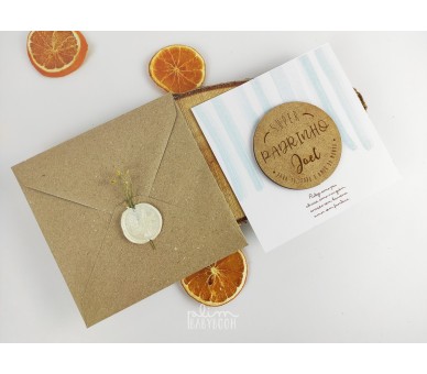 IMAN MDF SUPER Padrinho nome + Envelope a fechar com lacre