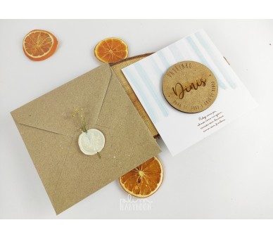 IMAN MDF Padrinho nome + Envelope a fechar com lacre
