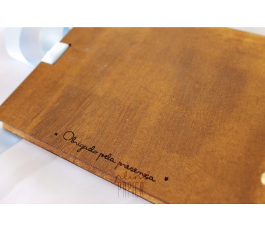 Livro de honra em madeira