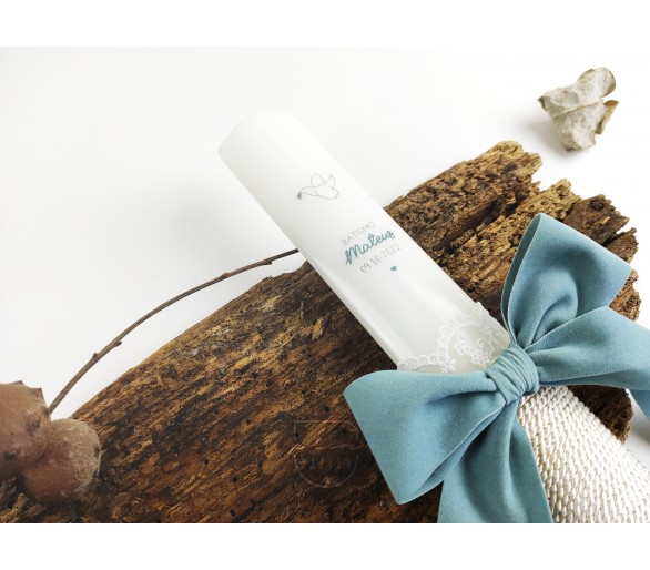 vários desenhos / Vela batismo decorada com renda + desenho + laço
