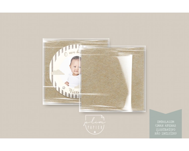 Sugestão de embalagem para lembranças - Embalagem transparente com papel kraft