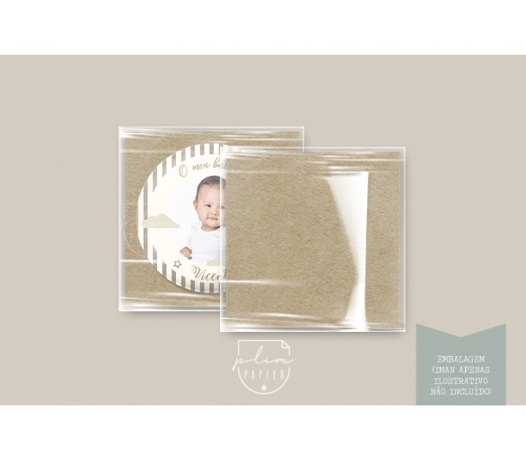 Embalagem transparente com papel kraft