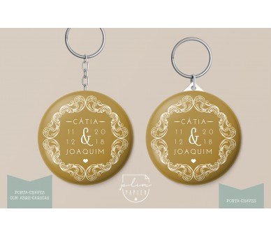lembrança para casamento -Lembrança tema antique chique / vintage - porta-chaves / abre-caricas