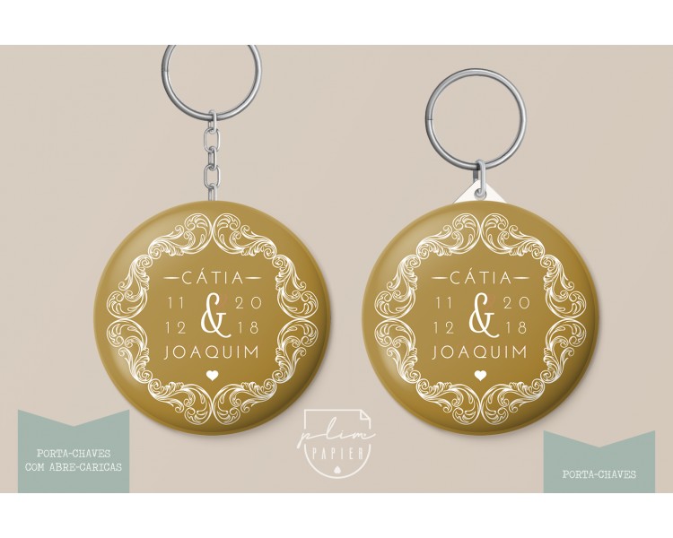 lembrança para casamento -Lembrança tema antique chique / vintage - porta-chaves / abre-caricas