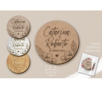 iman floral - Lembrança de casamento, bodas de ouro, bodas de prata, aniversário