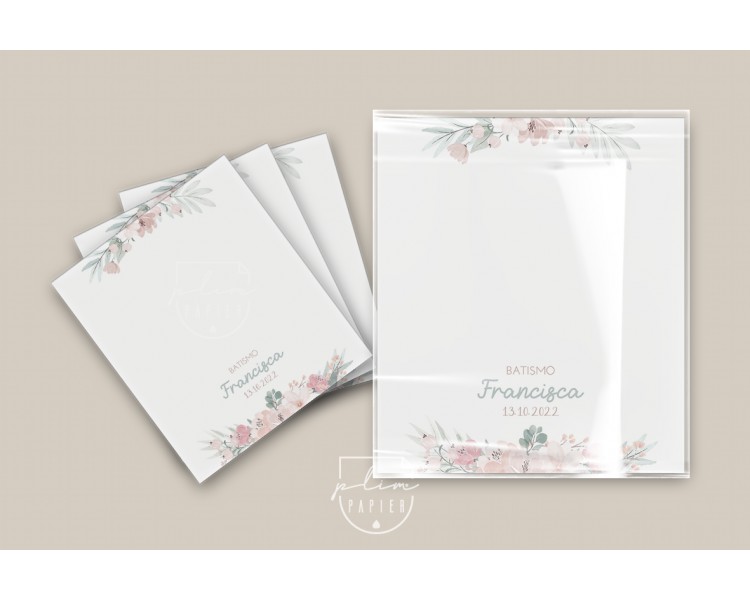 Sugestão de embalagem para lembranças- iman, porta-chaves,... Embalagem transparente com papel personalizado