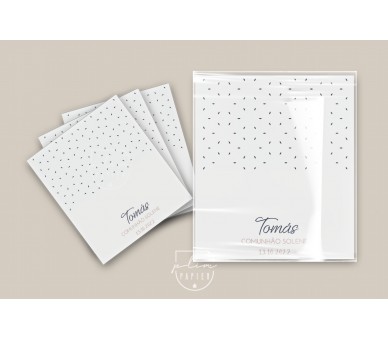 Sugestão de embalagem para lembranças- iman, porta-chaves,... Embalagem transparente com papel personalizado