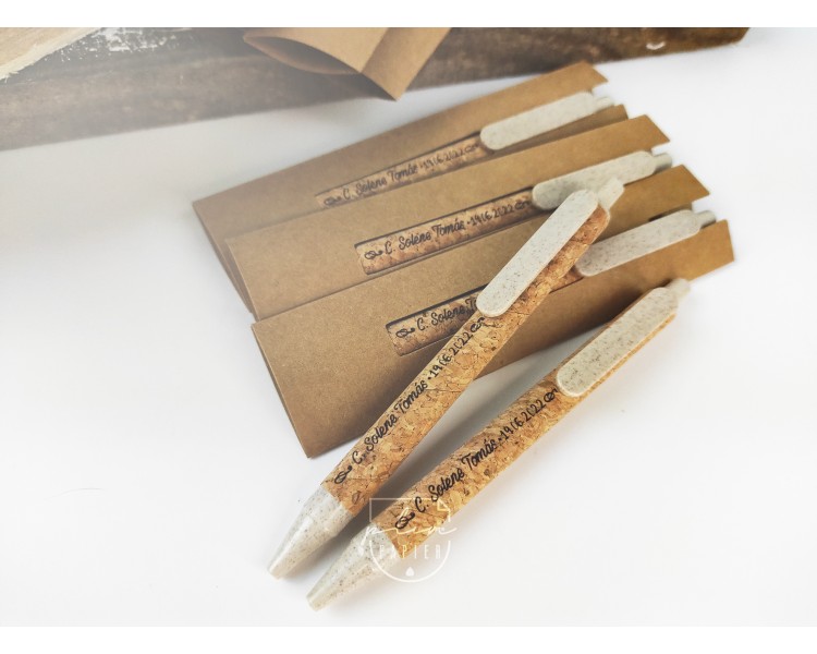 Caneta Bamboo + embalagem