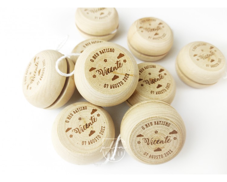 yo-yo personalizado - sugestão de lembrança para casamento, comunhão, batizado...