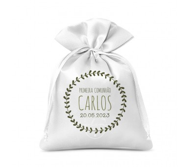 saco de cheiro / perfumado personalizado - lembrança batismo, comunhão, profissão de fé, crisma 